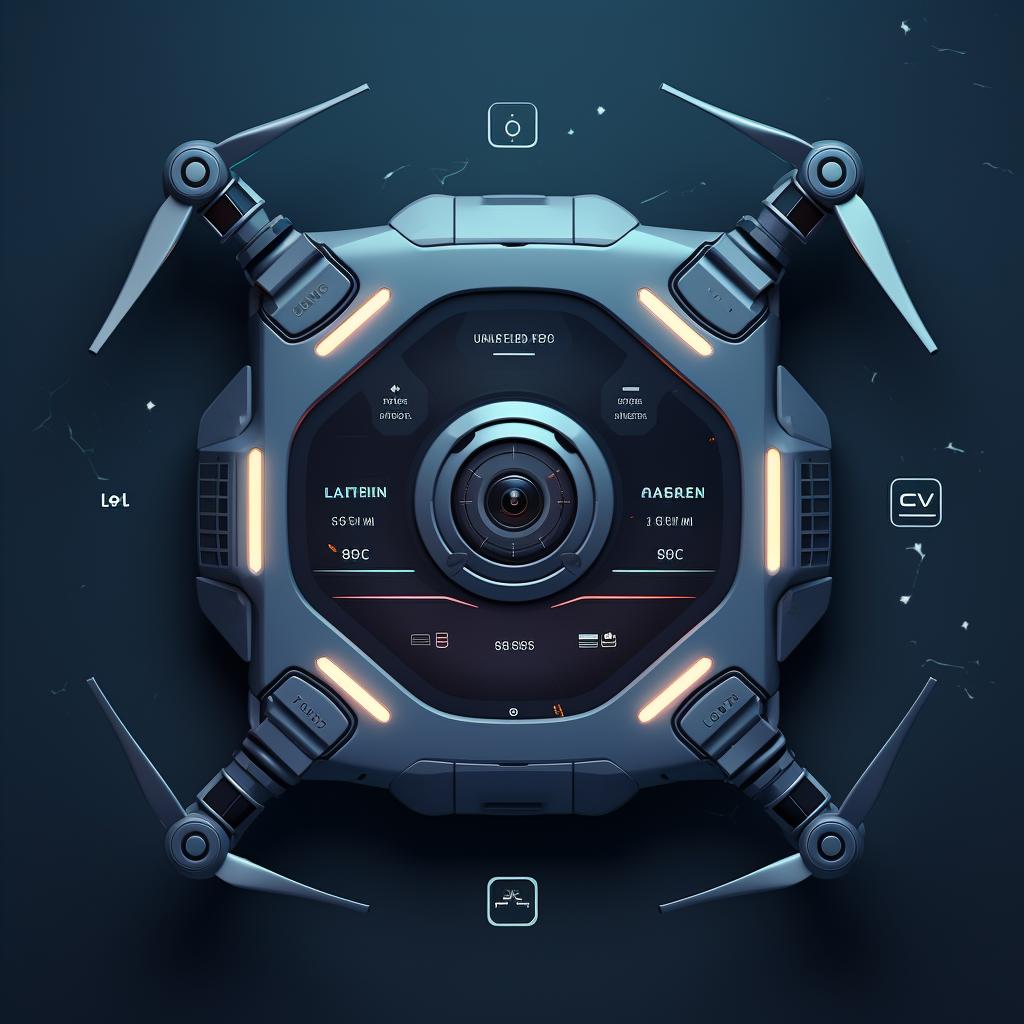 Drone camera interface showing the aperture settings